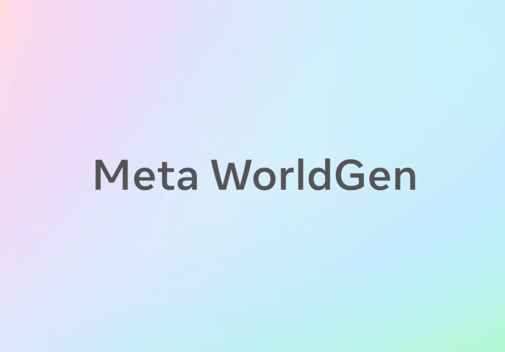 Meta WorldGen AI Worlds