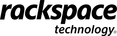 Rackspace Technology logo in black font on a white background, featuring the company name and "technology" subtitle